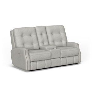 Devon Power Reclining Loveseat with Console & Power Headrests
