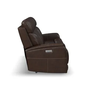 Power Reclining Sofa with Console, Power Headrest & Lumbar