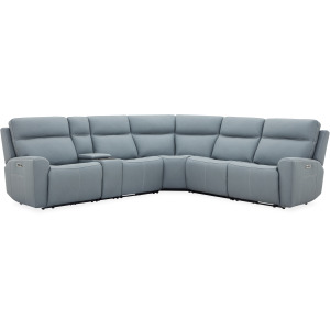 Sterling Power Reclining Sectional with Power Headrest & Lumbar