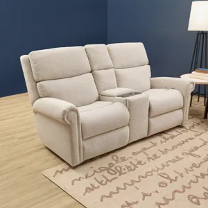 Power Reclining Loveseat with Console, Power Headrest, & Lumbar