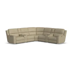 Power Reclining Sectional with Power Headrest & Lumbar