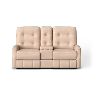 Power Reclining Loveseat with Console & Power Headrests