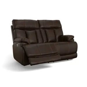 Power Reclining Loveseat with Power Headrests & Lumbar