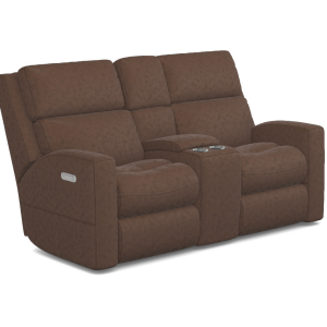 Score Power Reclining Loveseat with Console & Power Headrests & Lumbar