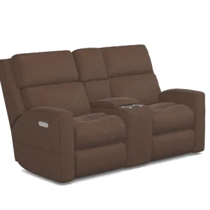 Score Power Reclining Loveseat with Console & Power Headrests & Lumbar