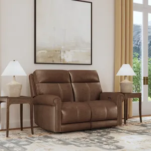 Power Reclining Loveseat with Power Headrest & Lumbar