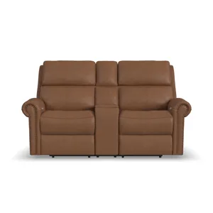 Power Reclining Loveseat with Console, Power Headrests & Lumbar
