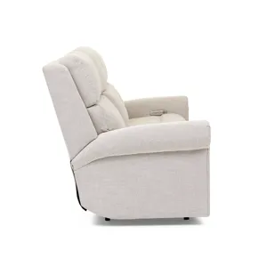 Power Reclining Sofa with Console, Power Headrest, & Lumbar