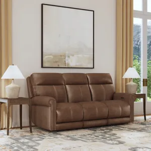Power Reclining Sofa with Console, Power Headrest & Lumbar