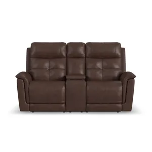 Power Reclining Loveseat with Console, Power Headrest, Lumbar, Heat & Massage