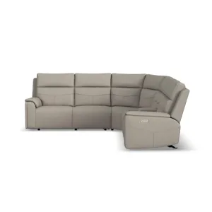 Power Reclining Sectional with Power Headrest, Lumbar, Heat, & Massage