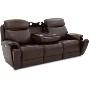 Walker Power Reclining Sofa w/ Console, Power Headrest &amp; Lumbar