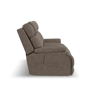 Zecliner Zofa Power Reclining Sofa with Console, Power Headrest, Lumbar, Heat & Massage