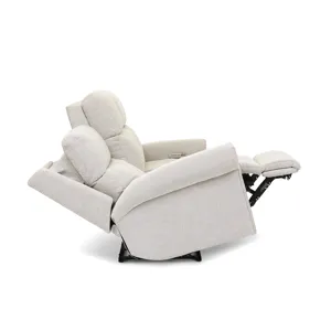 Power Reclining Sofa with Console, Power Headrest, & Lumbar