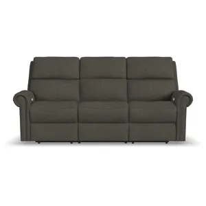 Power Reclining Sofa with Console, Power Headrests & Lumbar