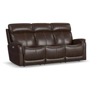 View Power Reclining Sofa with Console, Power Headrest & Lumbar