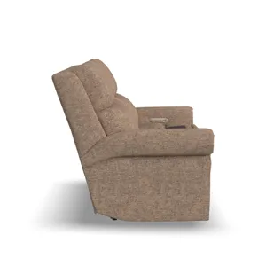 Power Reclining Loveseat with Console, Power Headrest, & Lumbar