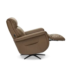Power Swivel Recliner with Power Headrest, Lumbar, Heat, Massage & Ventilation