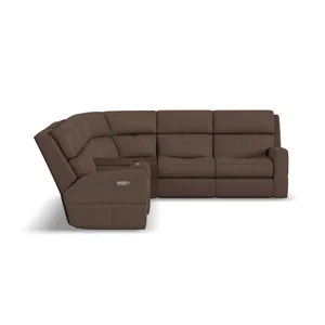 Power Reclining Sectional with Power Headrest & Lumbar