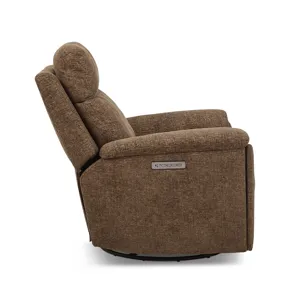 Power Swivel Gliding Recliner with Power Headrest & Lumbar