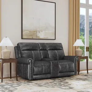 Power Reclining Loveseat with Console, Power Headrest & Lumbar