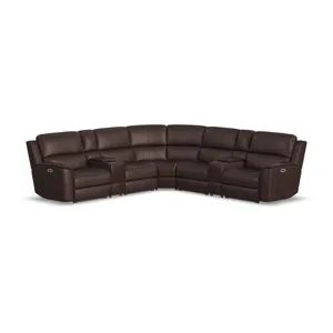 Power Reclining Sectional with Power Headrest & Lumbar