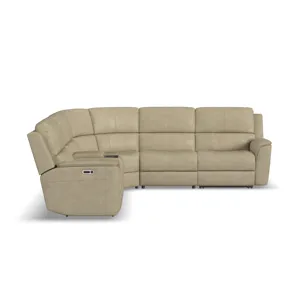 Power Reclining Sectional with Power Headrest & Lumbar