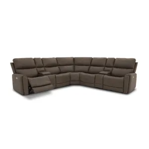 Power Reclining Sectional with Power Headrests & Lumbar