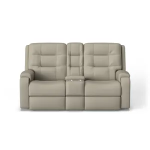 Power Reclining Loveseat with Console & Power Headrests
