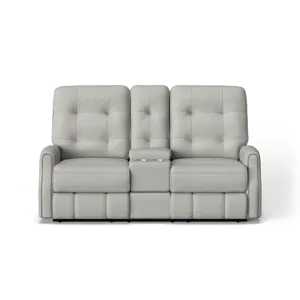 Power Reclining Loveseat with Console & Power Headrests