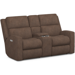 Score Power Reclining Loveseat with Console & Power Headrests & Lumbar