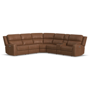 Linden Power Reclining Sectional with Power Headrests & Lumbar