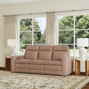 Dutch Power Reclining Sofa with Console, Power Headrest, & Lumbar