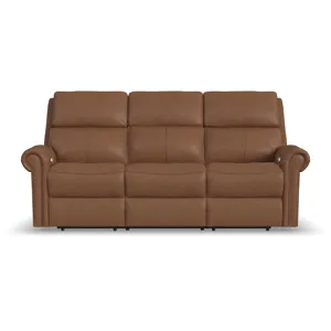 Power Reclining Sofa with Console, Power Headrests & Lumbar