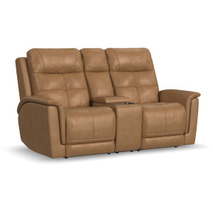Ranger Power Reclining Loveseat with Console, Power Headrest, Lumbar, Heat & Massage