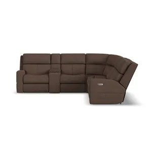 Power Reclining Sectional with Power Headrest & Lumbar