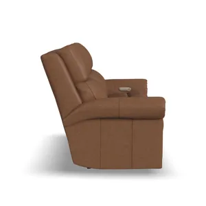 Power Reclining Sofa with Console, Power Headrests & Lumbar