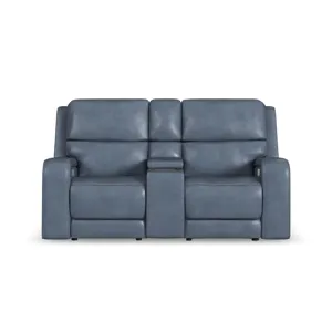 Power Reclining Loveseat with Console, Power Headrests, Lumbar, Heat & Massage