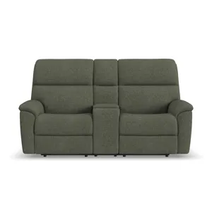 Power Reclining Loveseat with Console, Power Headrest, & Lumbar