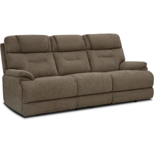 Zecliner Zofa Power Reclining Sofa with Console, Power Headrest, Lumbar, Heat & Massage