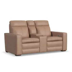 Dutch Power Reclining Loveseat with Console, Power Headrest & Lumbar