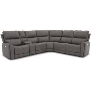 Carter 6 PC Power Reclining Sectional with Power Headrests & Lumbar