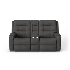 Power Reclining Loveseat with Console & Power Headrests & Lumbar