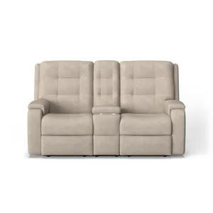 Power Reclining Loveseat with Console & Power Headrests & Lumbar