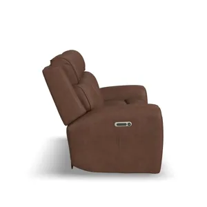 Power Reclining Sofa with Console, Power Headrest & Lumbar