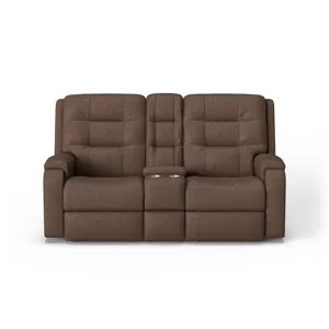 Power Reclining Loveseat with Console & Power Headrests