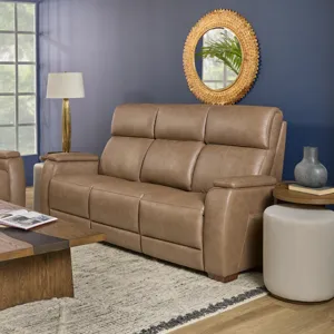 Power Reclining Sofa with Console, Power Headrest, Lumbar, Heat, Massage & Pulse