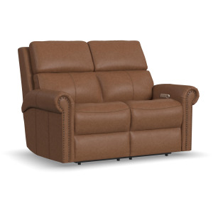 Bernard Power Reclining Loveseat with Power Headrests & Lumbar