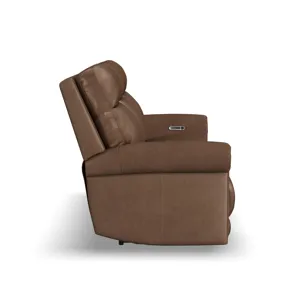 Power Reclining Sofa with Console, Power Headrest & Lumbar