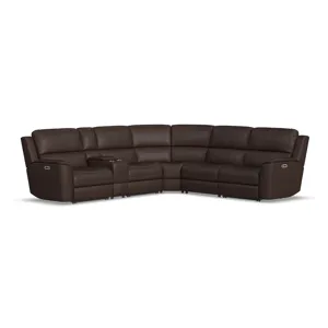 Power Reclining Sectional with Power Headrest & Lumbar